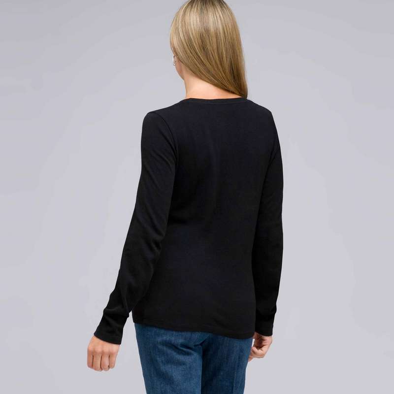 Long Sleeve Appliqued Crew Neck, , large image number 1